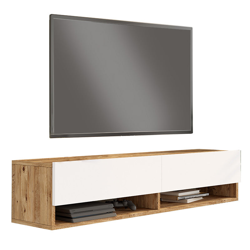 Roscoe pakoworld wall TV unit in color white-sonoma 140x31.6x29.6cm