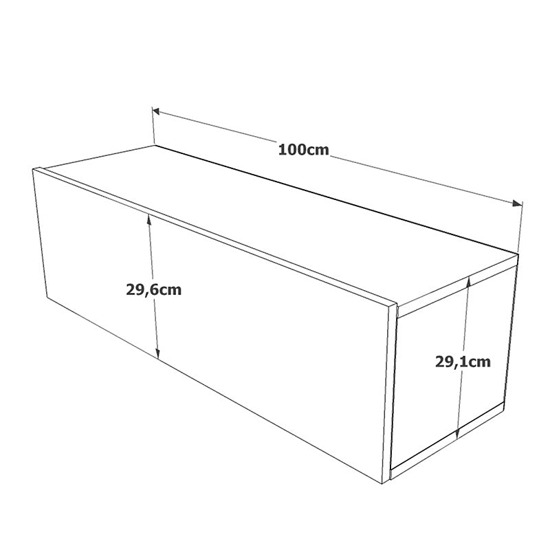 Serit pakoworld wall TV unit sonoma color 100x31.6x29.6cm