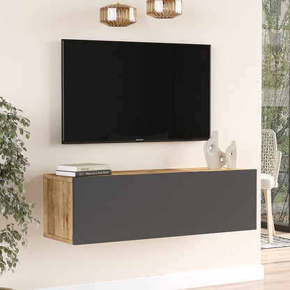 Serit pakoworld wall TV unit anthracite-sonoma color 100x31.6x29.6cm