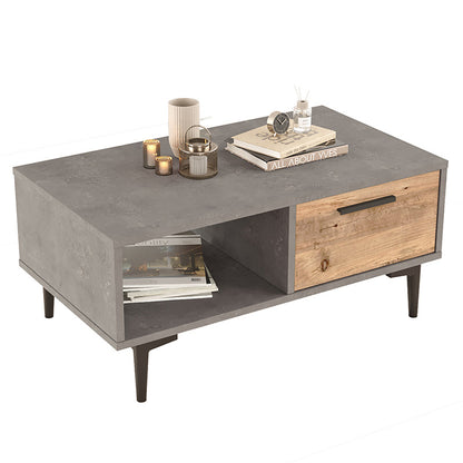 Coffee table Jethro pakoworld cement-sonoma color 90x51x40.6cm