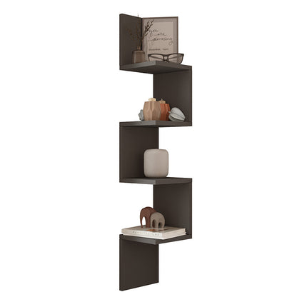 Wall shelf Belinda pakoworld in anthracite color 22x22x117.2cm