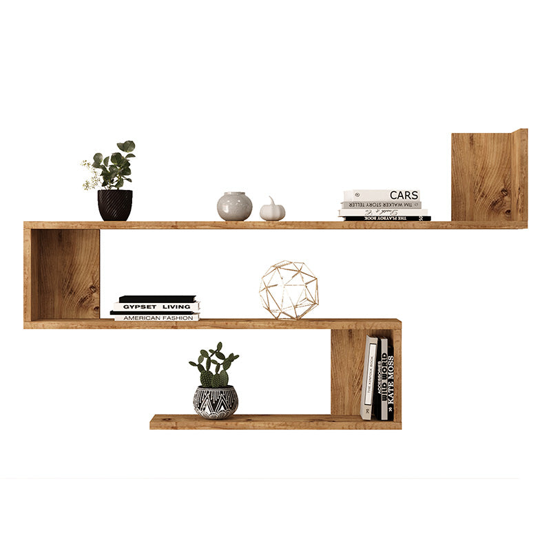 Wall shelf Belinda pakoworld in sonoma color 120x14.5x71.4cm