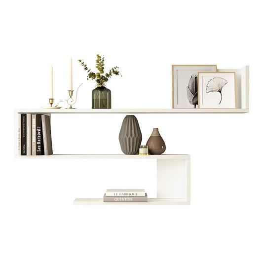 Wall shelf Belinda pakoworld in white color 120x14.5x71.4cm