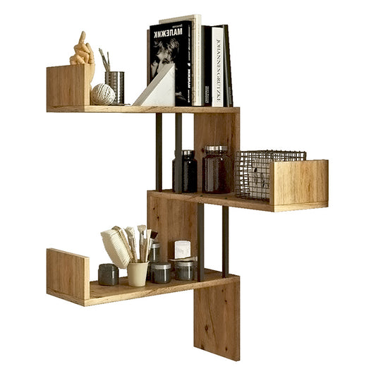 Wall shelf Horatio pakoworld in sonoma color 60x22x109.4cm