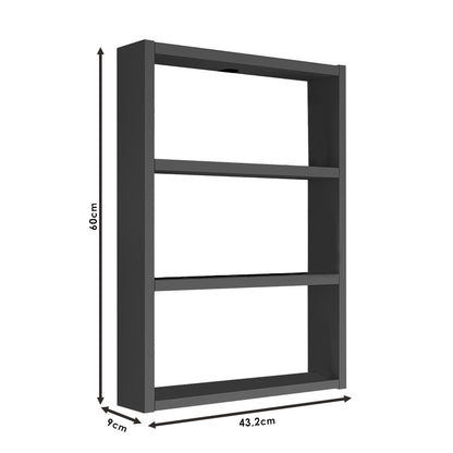 Wall shelf Seraphim pakoworld in cement color 43.2x9x60cm