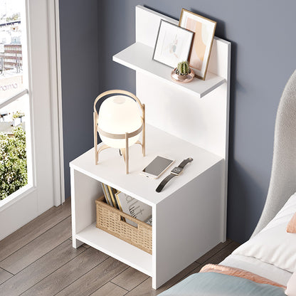 Nightstand with a self Aveline pakoworld in white color 43.2x9x60cm