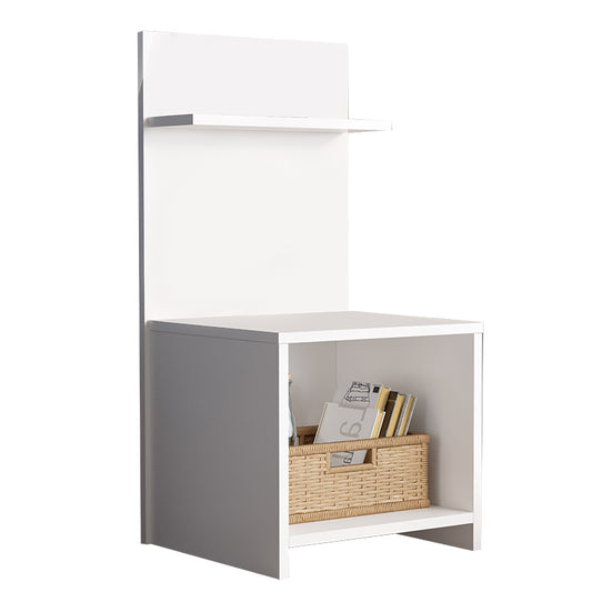 Nightstand with a self Aveline pakoworld in white color 43.2x9x60cm