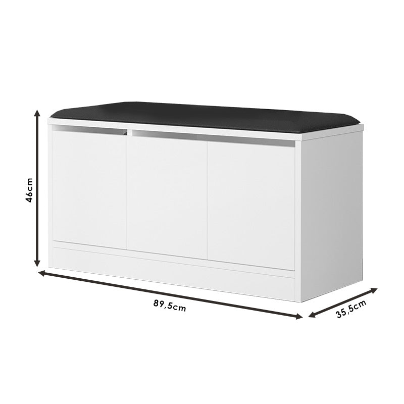 Entrance furniture Firefly pakoworld white 89.5x35.5x46cm