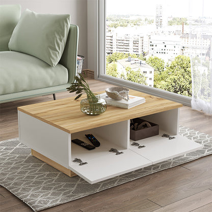 Coffee table Thunder pakoworld sonoma-white color 90x60x31.5cm