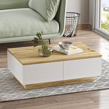 Coffee table Thunder pakoworld sonoma-white color 90x60x31.5cm