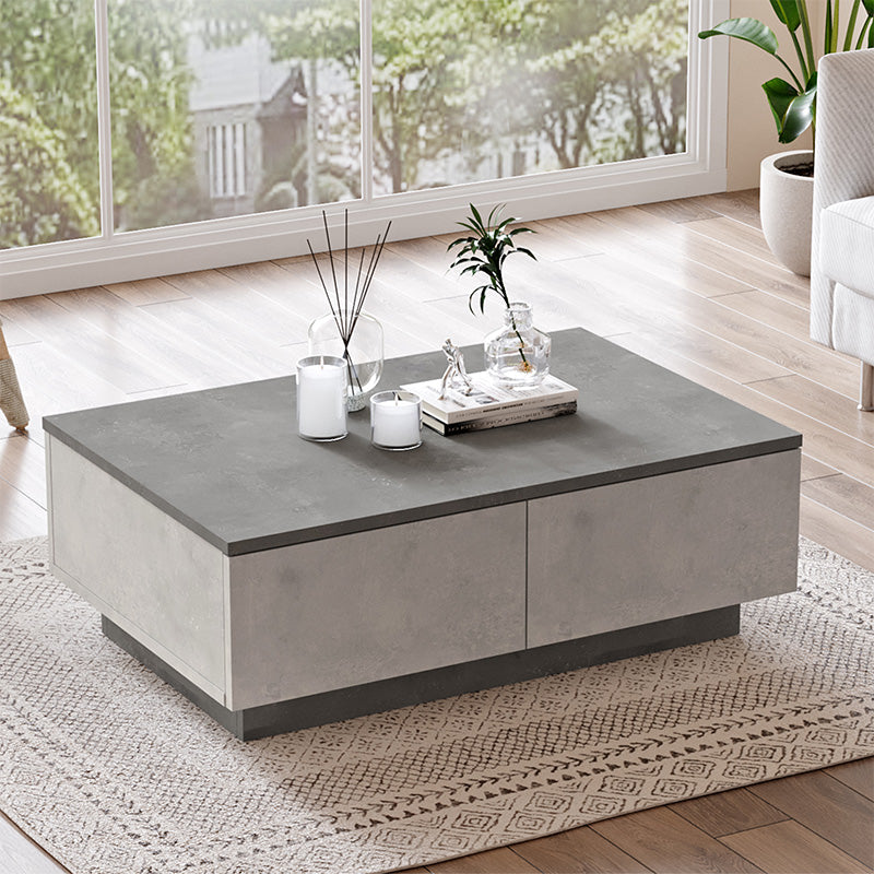 Coffee table Thunder pakoworld grey antique-anthracite antique color 90x60x31.5cm