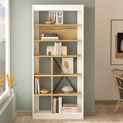 Viva pakoworld bookcase color white-sonoma 75.5x25x170cm