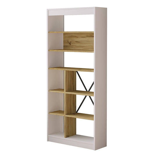 Viva pakoworld bookcase color white-sonoma 75.5x25x170cm