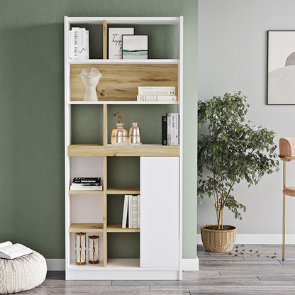Zest pakoworld bookcase color white-sonoma 75.5x25x170cm