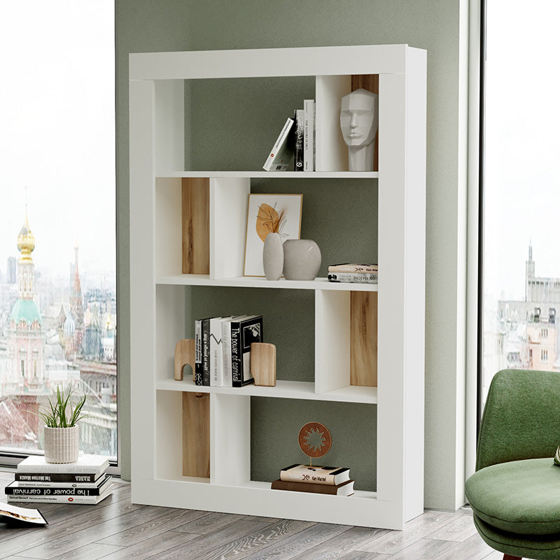 Caring pakoworld bookcase color white-sonoma 94.5x27x145.5cm