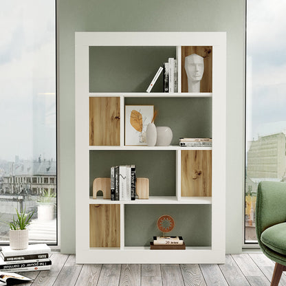 Caring pakoworld bookcase color white-sonoma 94.5x27x145.5cm