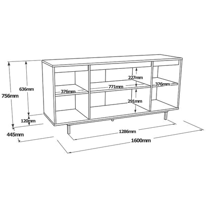 Sideboard Jethro pakoworld sonoma-wenge 160x44.5x75.5cm