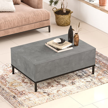 Coffee table Evaluate pakoworld anthracite antique-wenge 90x60x35cm