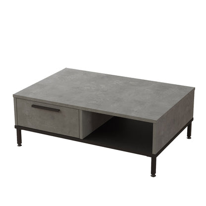 Coffee table Martian pakoworld melamine antique dark grey-black 90x60x31.5cm