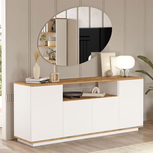 Buffet Placefol melamine white-natural 180x44.5x75cm