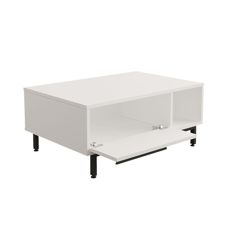 Coffee table Frixton pakoworld melamine white-black 90x60x37.5cm