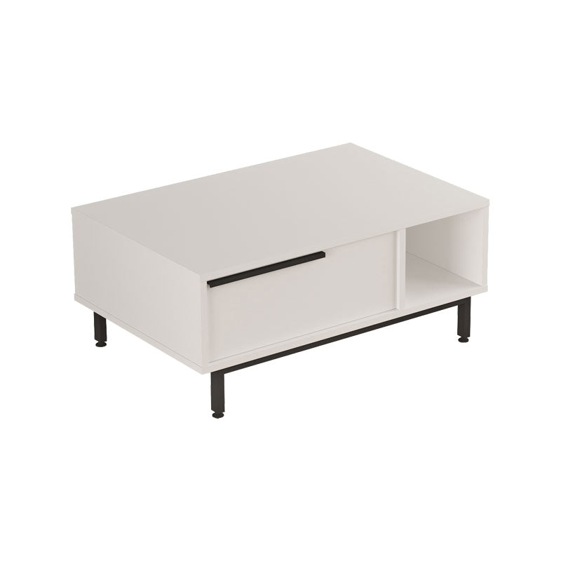 Coffee table Frixton pakoworld melamine white-black 90x60x37.5cm