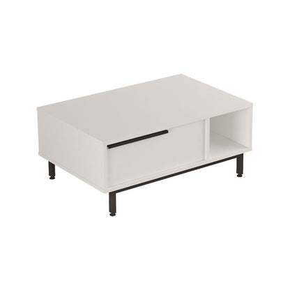 Coffee table Frixton pakoworld melamine white-black 90x60x37.5cm