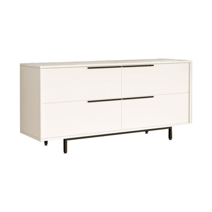 Buffet Lebon pakoworld melamine white-black 160x44.5x74cm