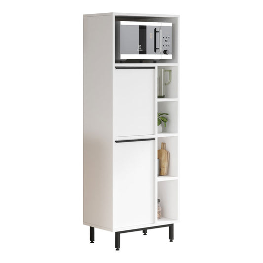 Kitchen column Migniato pakoworld white-black 60x35.5x161.5cm