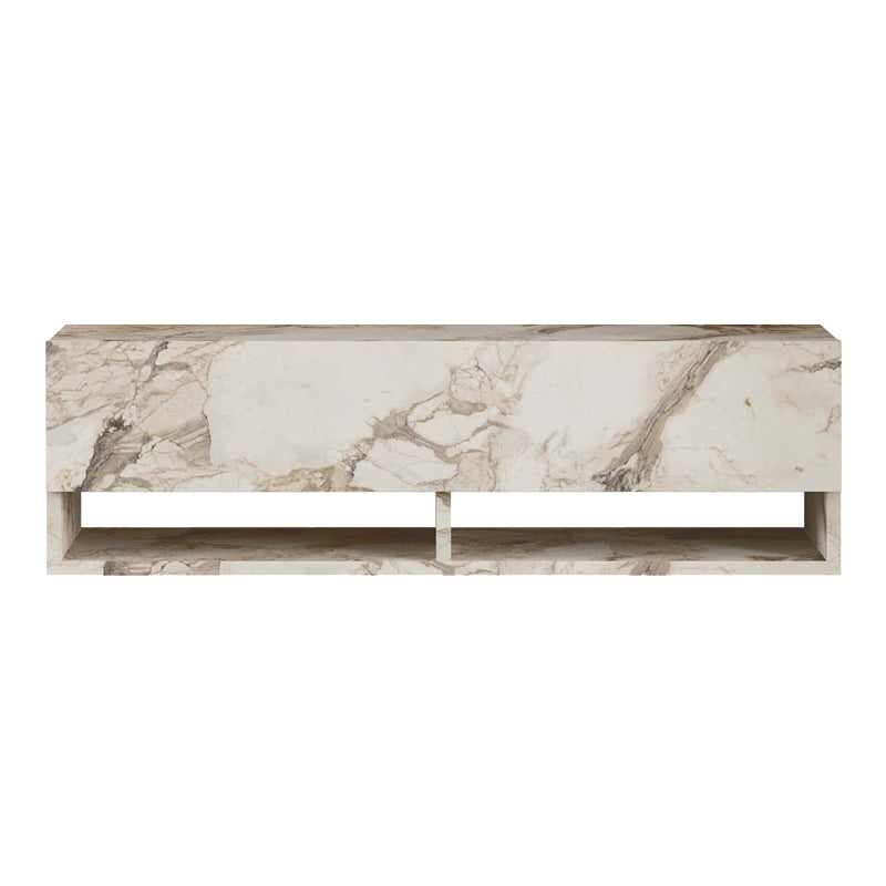 Tv unit Roscoe pakoworld marble ivory melamine 100x31.5x29.6cm