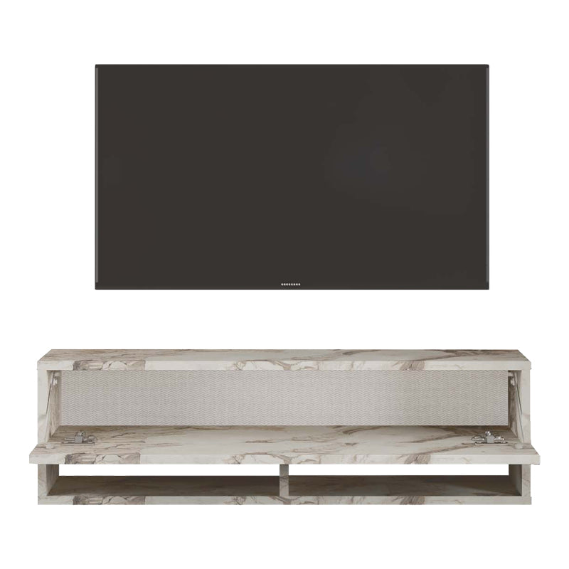 Tv unit Roscoe pakoworld marble ivory melamine 100x31.5x29.6cm