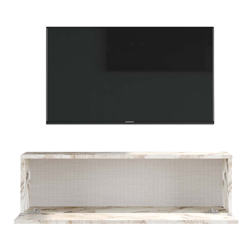 Tv unit Serit pakoworld marble ivory melamine 100x31.5x29.6cm