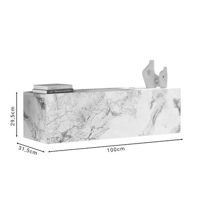 Tv unit Serit pakoworld marble ivory melamine 100x31.5x29.6cm