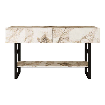 Console table Vien pakoworld ivory marble melamine 139xx43x76cm