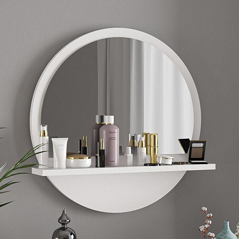 Breda pakoworld melamine mirror in white shade 49x6x49cm