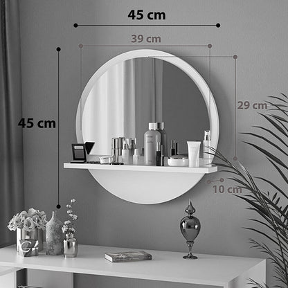 Breda pakoworld melamine mirror in white shade 49x6x49cm