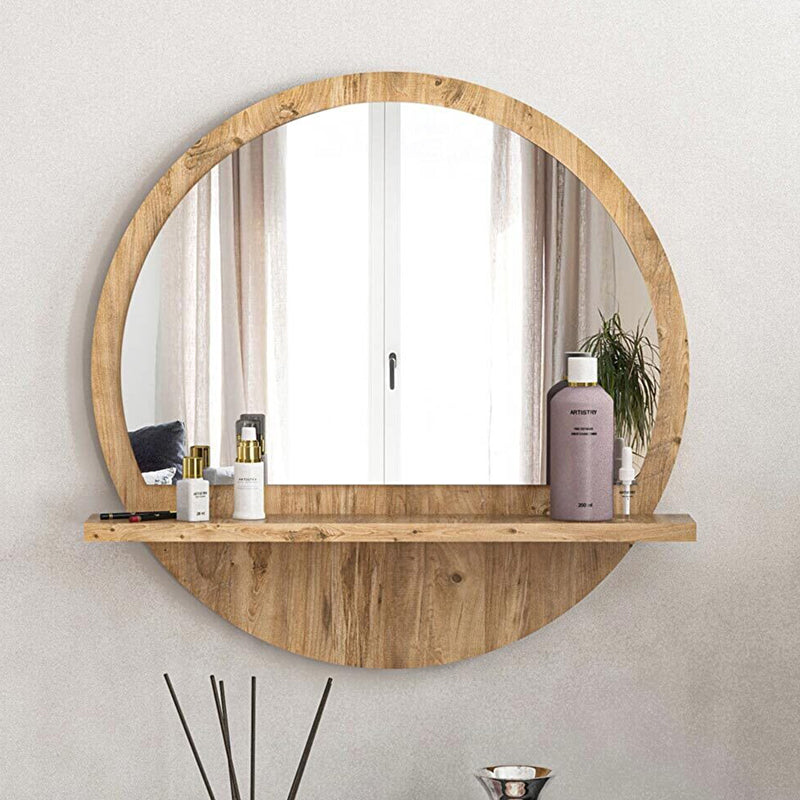 Breda pakoworld melamine mirror in natural shade 49x6x49cm