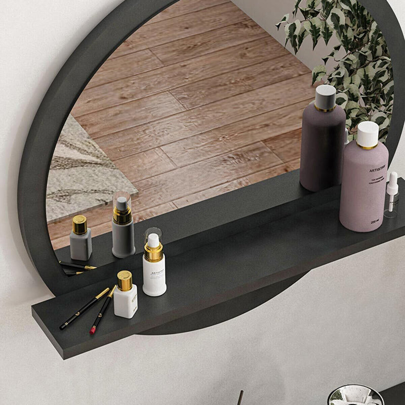 Breda pakoworld melamine mirror in anthracite shade 49x6x49cm