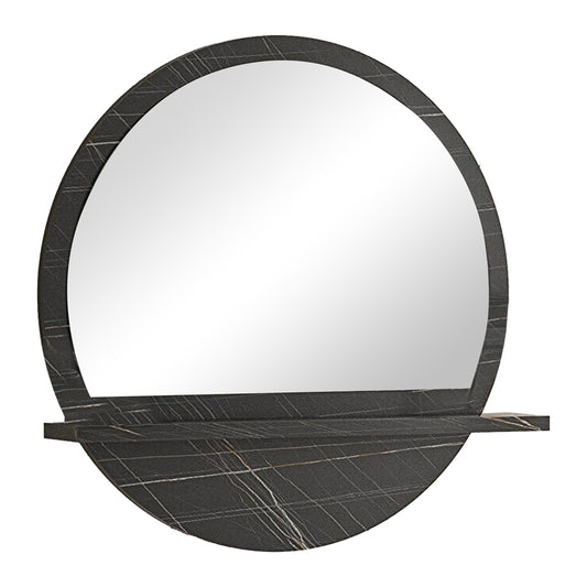 Breda pakoworld melamine mirror in anthracite marble shade 49x6x49cm