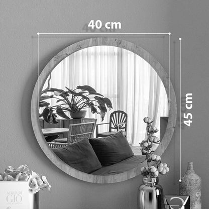 Reflex mirror pakoworld melamine in natural shade 49x5x49cm