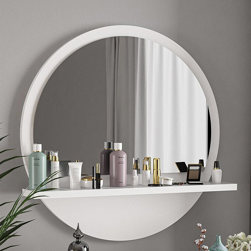 Jaklyn pakoworld melamine mirror in white shade 62x6x62cm