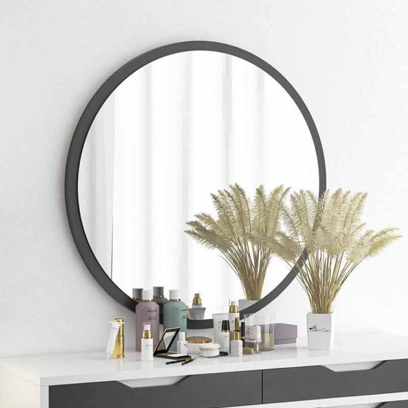 Rodro pakoworld melamine mirror in anthracite shade 62x6x62cm