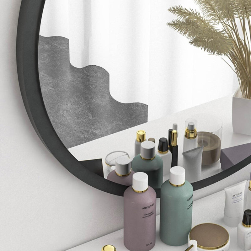 Rodro pakoworld melamine mirror in anthracite shade 62x6x62cm