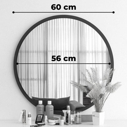 Rodro pakoworld melamine mirror in anthracite shade 62x6x62cm