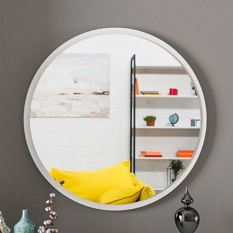 Rodro pakoworld melamine mirror in white shade 62x6x62cm