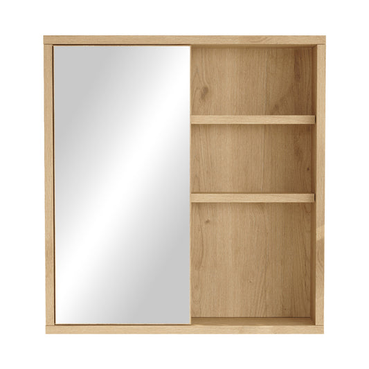 Bagno bathroom cabinet with mirror oak 60x14.5x63.6cm