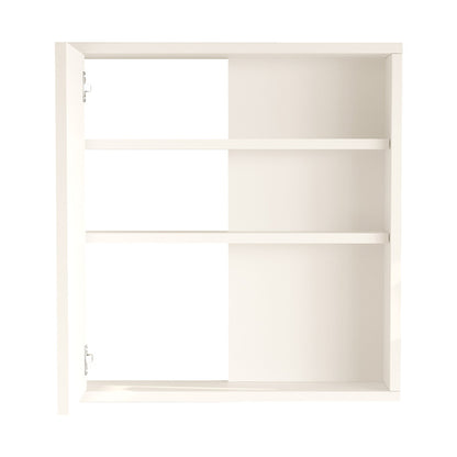 Bagno bathroom cabinet with mirror pakoworld in white shade 60x14.5x63.6cm