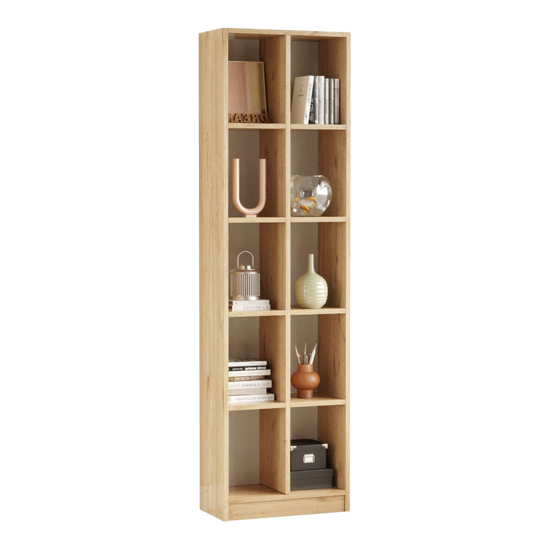 Oteca 10-seat bookcase pakoworld in oak 51.1x25.4x180cm