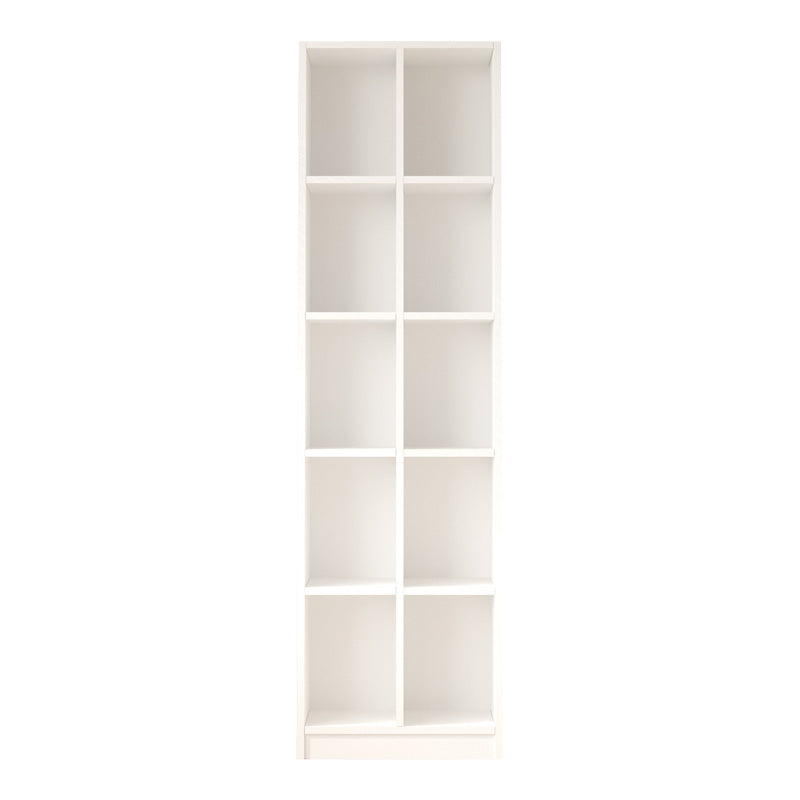 Oteca 10-seat bookcase pakoworld in white shade 51.1x25.4x180cm