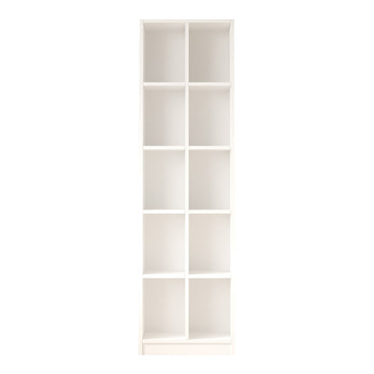 Oteca 10-seat bookcase pakoworld in white shade 51.1x25.4x180cm